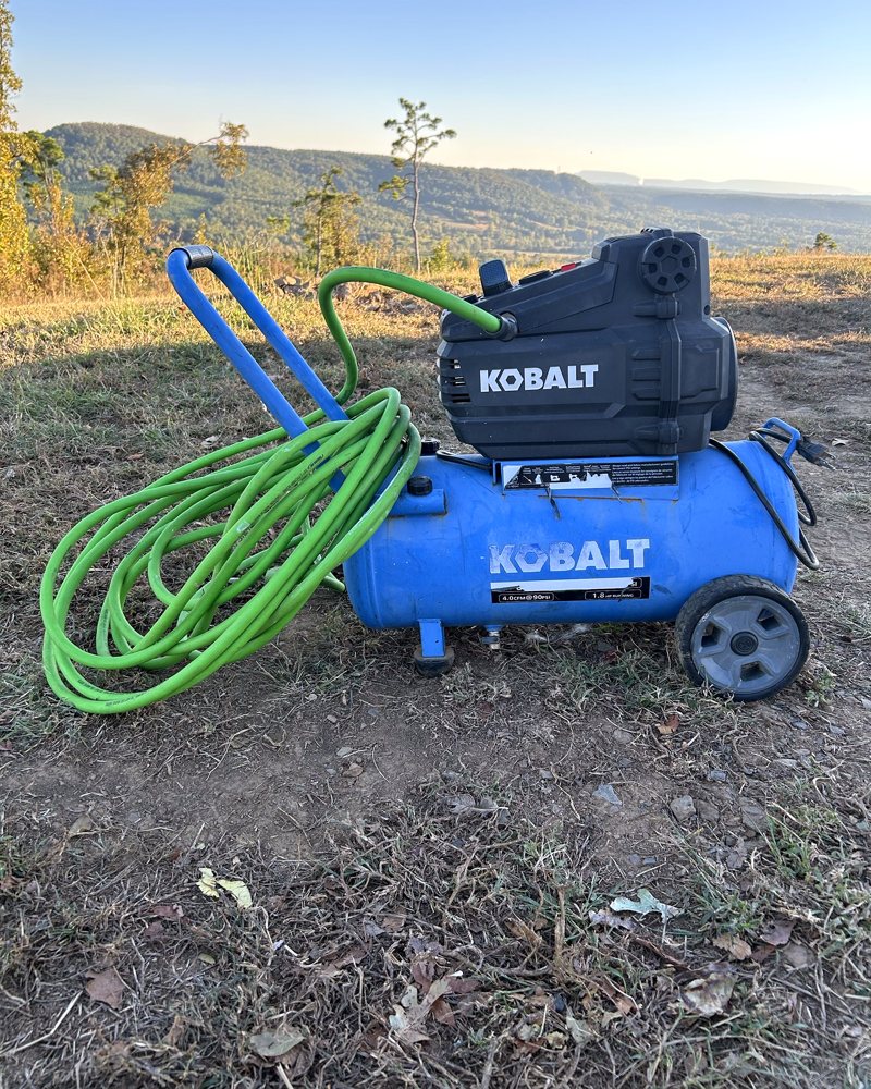 Our Kobalt portable air compressor